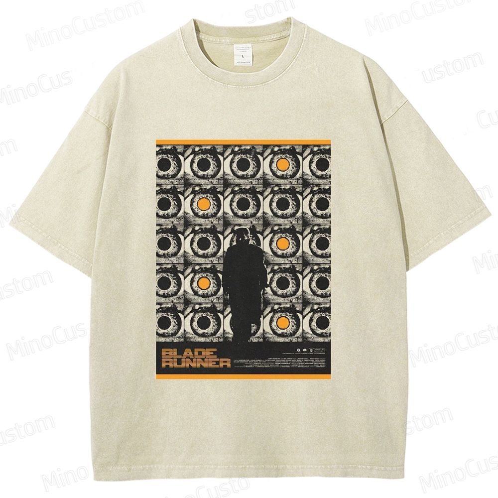 Blade Runner Movie Poster Graphic Washed T - Shirt