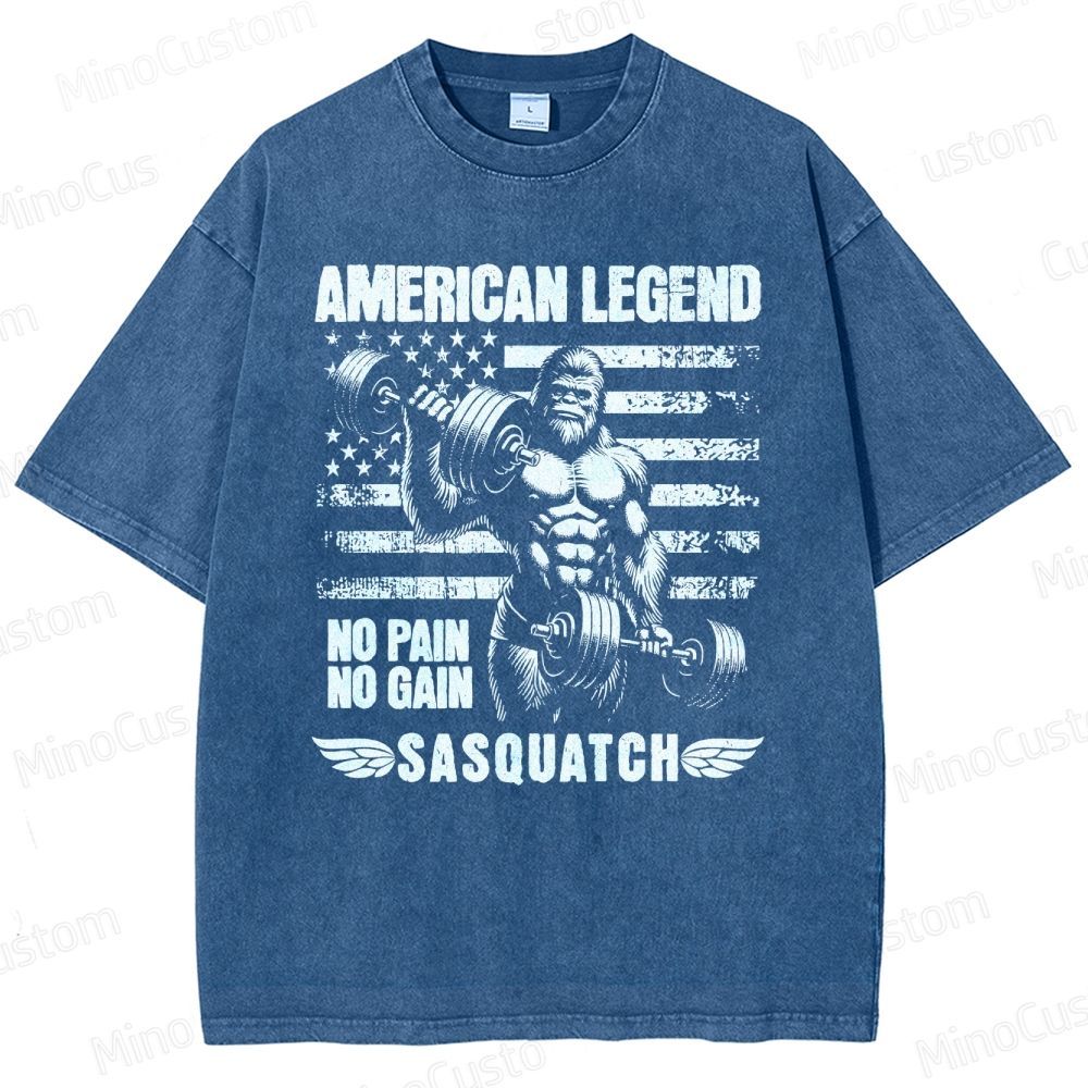 Bigfoot Bodybuilding Washed T-Shirt 