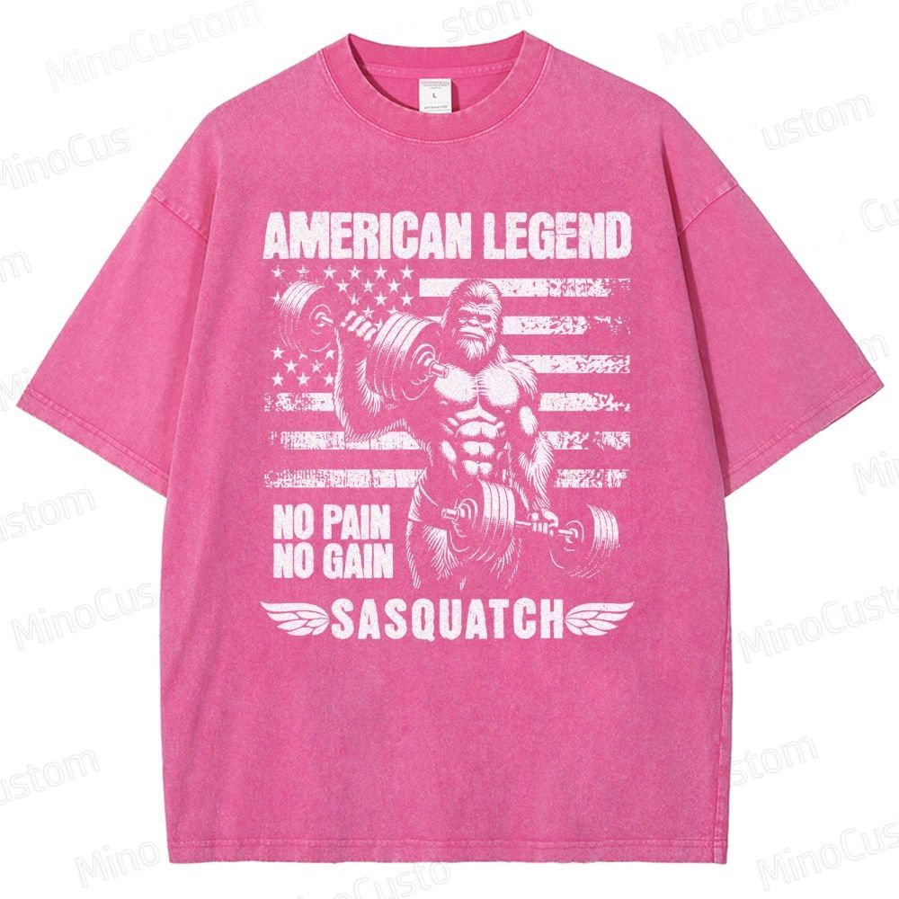 Bigfoot Bodybuilding Washed T-Shirt 