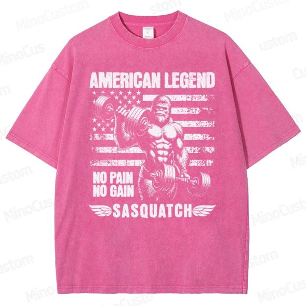 Bigfoot Bodybuilding Washed T-Shirt 