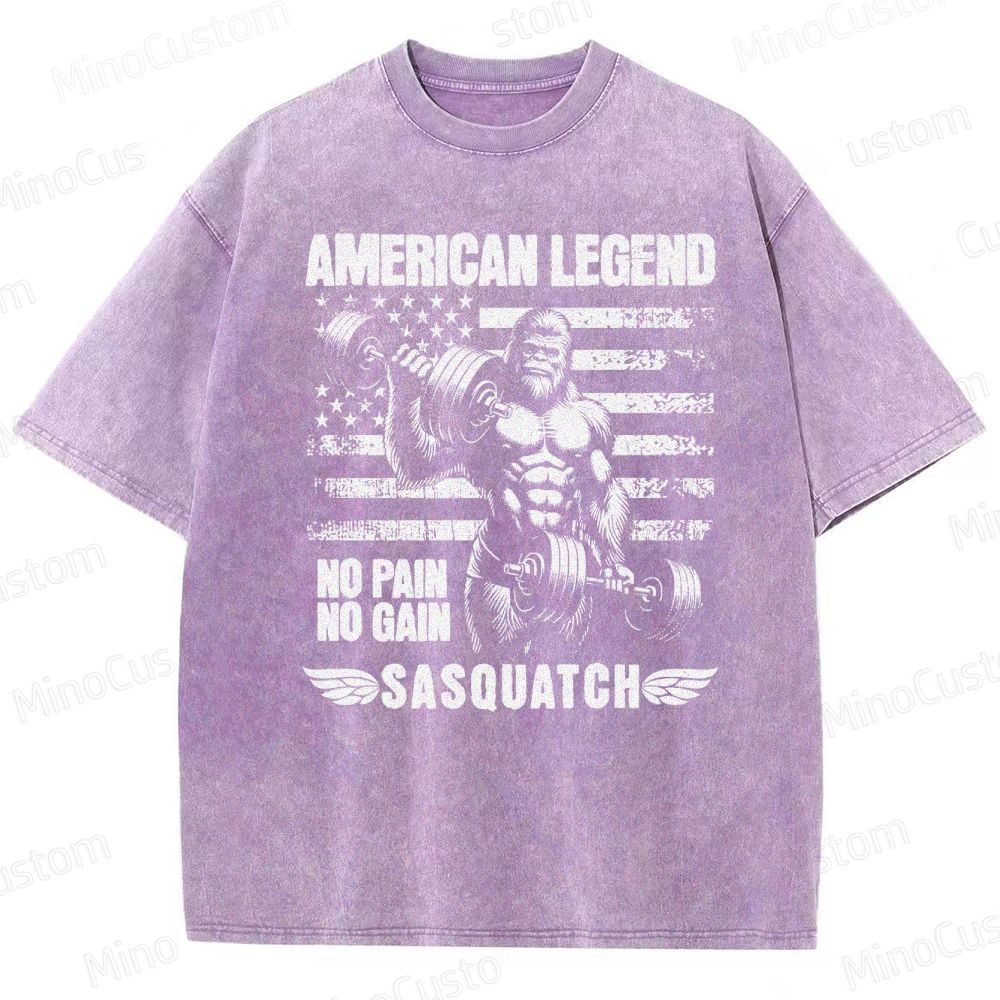 Bigfoot Bodybuilding Washed T-Shirt 