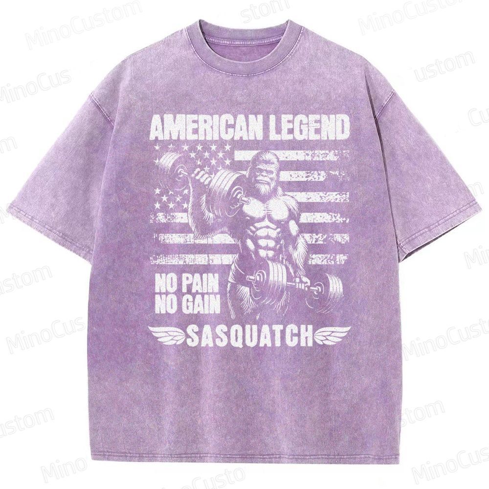 Bigfoot Bodybuilding Washed T-Shirt 