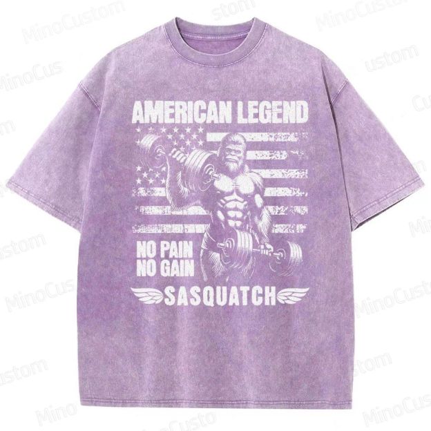 Bigfoot Bodybuilding Washed T-Shirt 