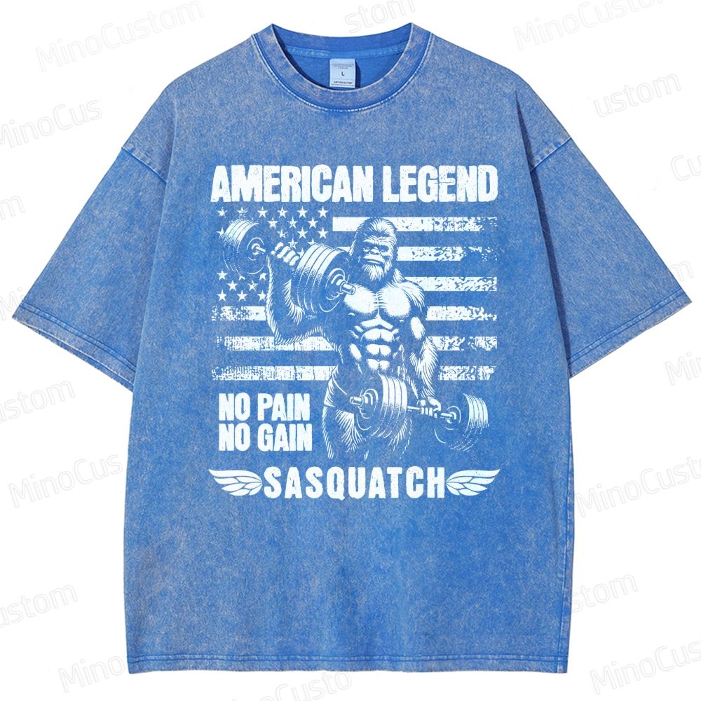 Bigfoot Bodybuilding Washed T-Shirt 