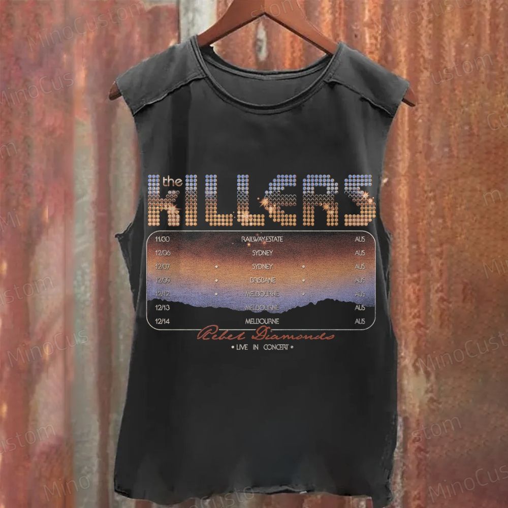 The Killers Rebel Diamonds Tour  Washed Tank Top 