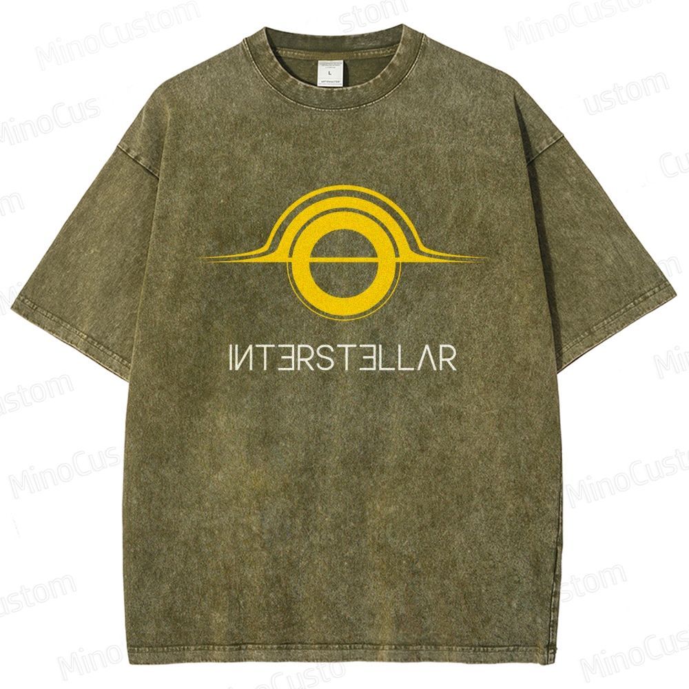 "Interstellar" Themed Washed T - Shirt