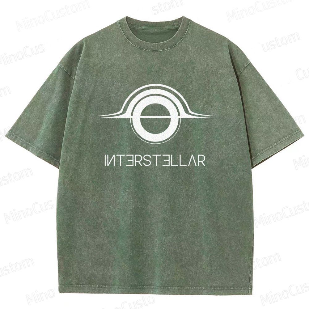 "Interstellar" Themed Washed T - Shirt