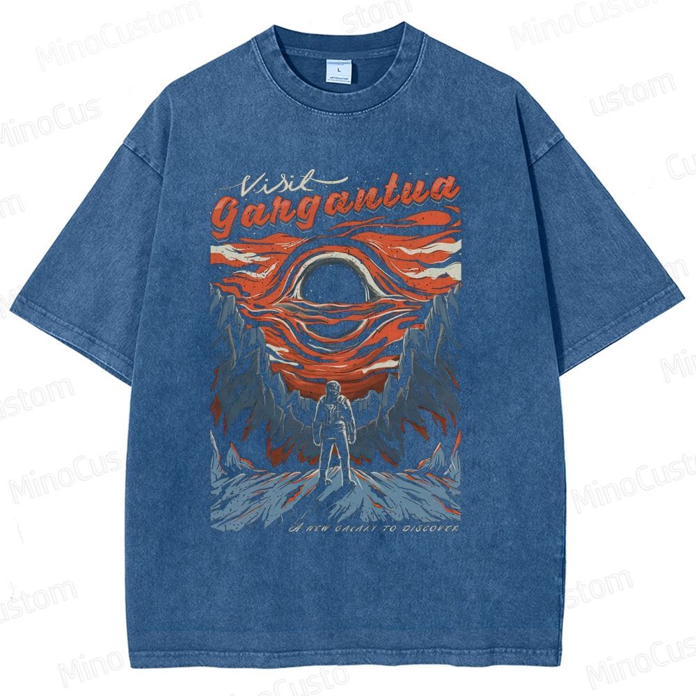 "Interstellar" Gargantua Themed Washed T - Shirt