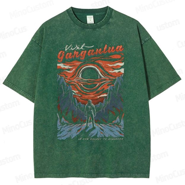 "Interstellar" Gargantua Themed Washed T - Shirt
