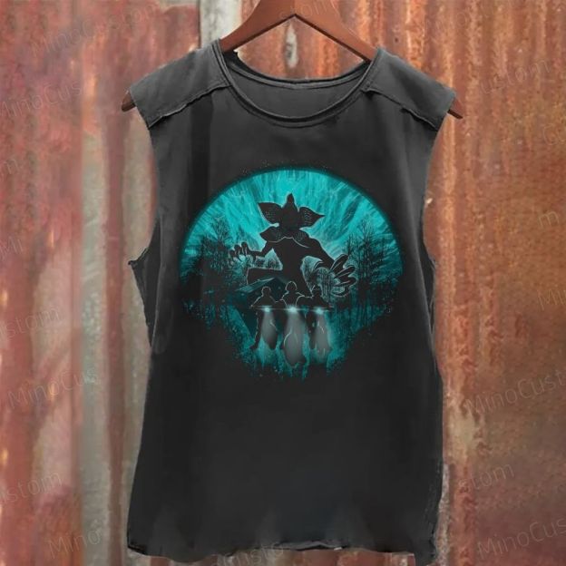"Stranger Things" Inspired Washed Sleeveless Tank Top