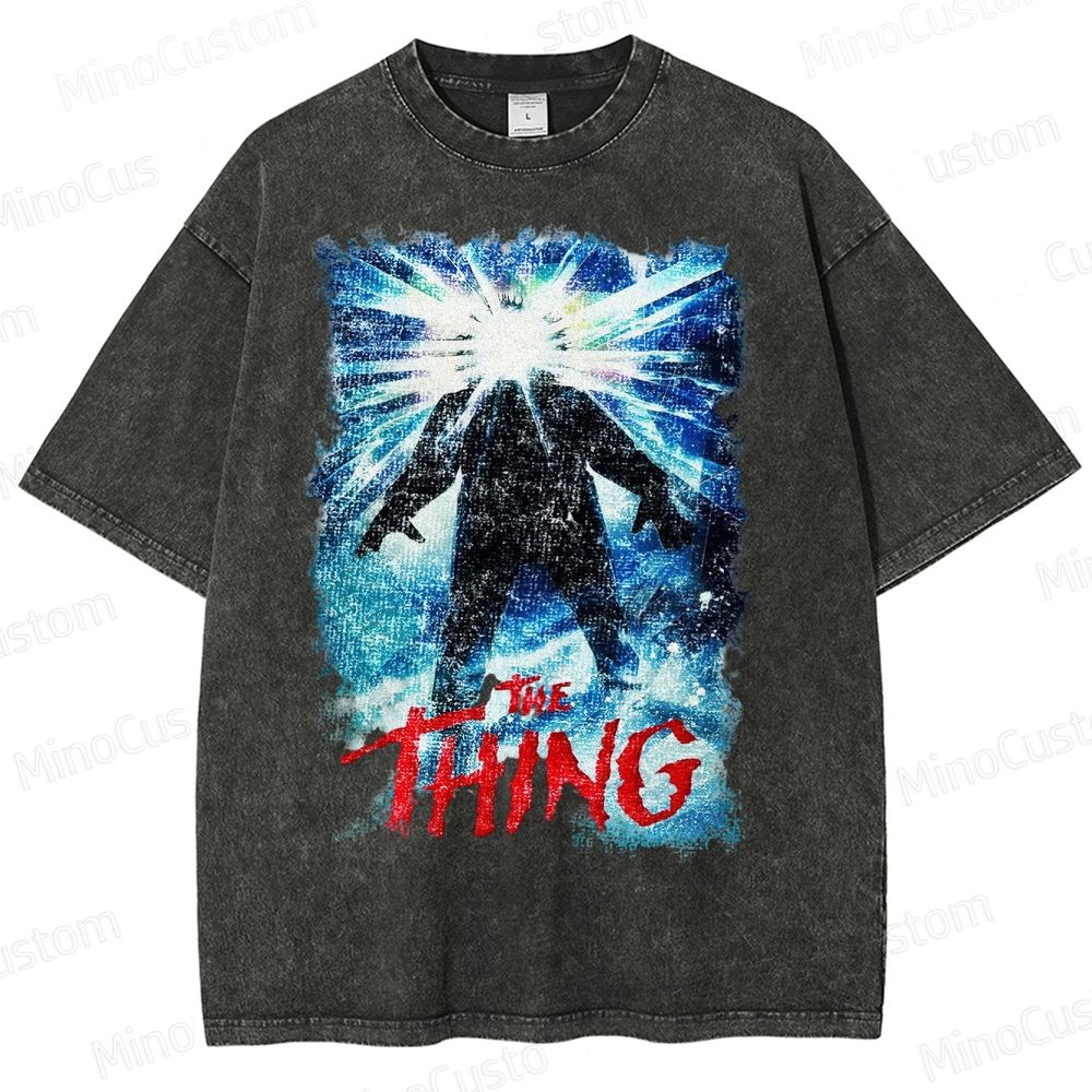 The Thing Horror Movie Film  Washed T-Shirt 