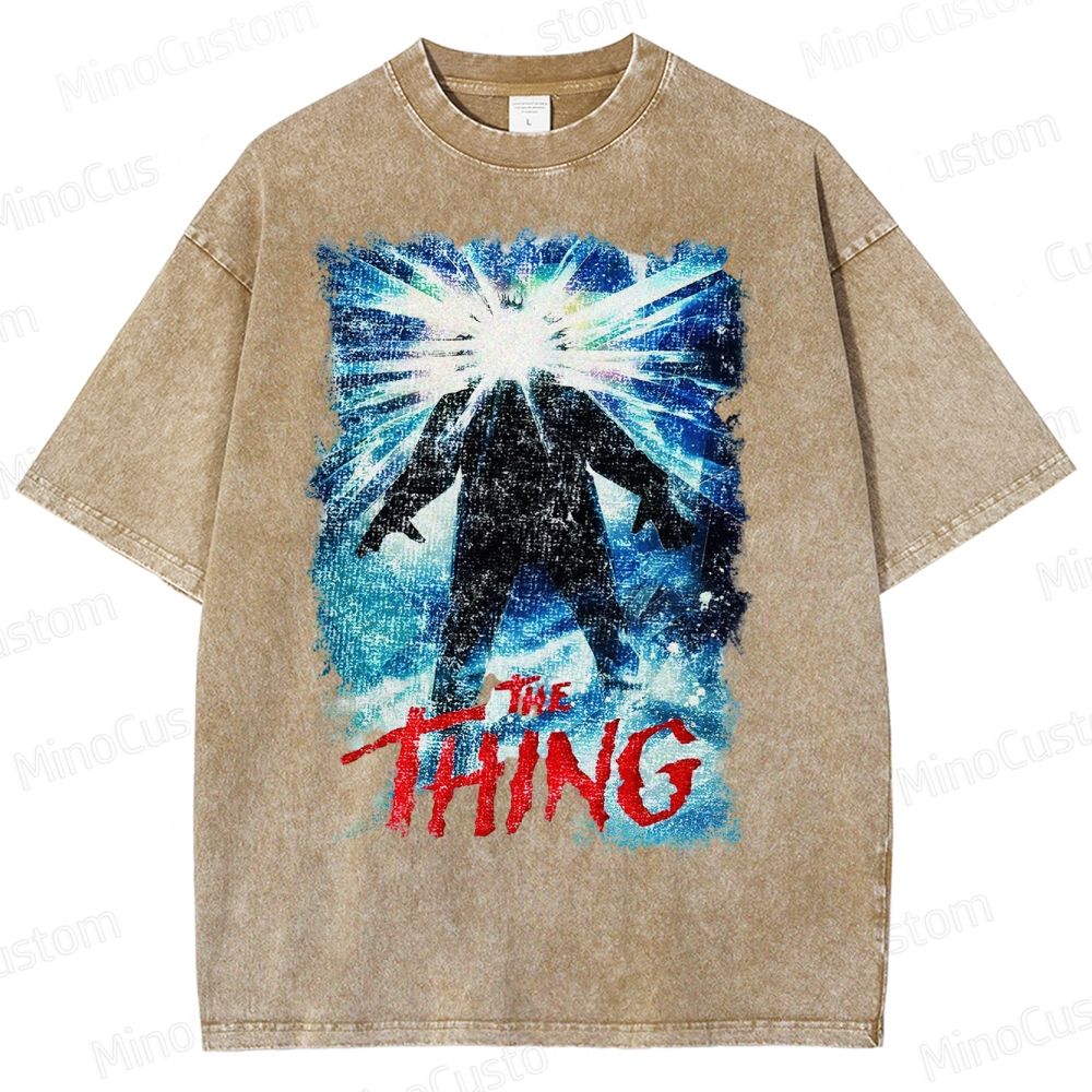 The Thing Horror Movie Film  Washed T-Shirt 