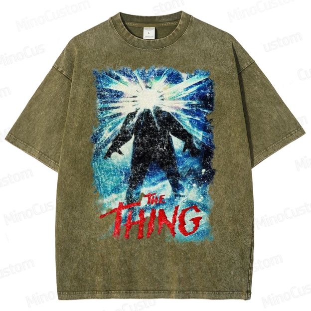 The Thing Horror Movie Film  Washed T-Shirt 