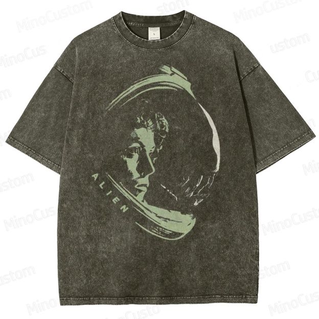 Alien Sci-Fi  Washed T-Shirt 
