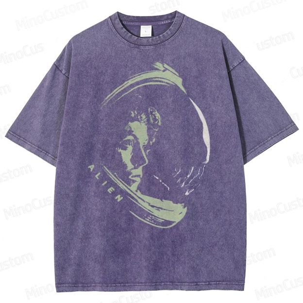 Alien Sci-Fi  Washed T-Shirt 