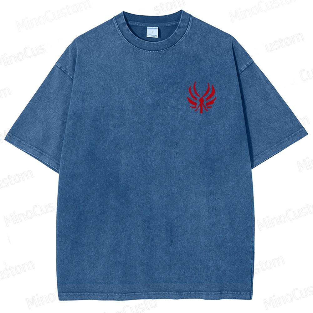 "Red Rising" Inspired Graphic Washed T - Shirt