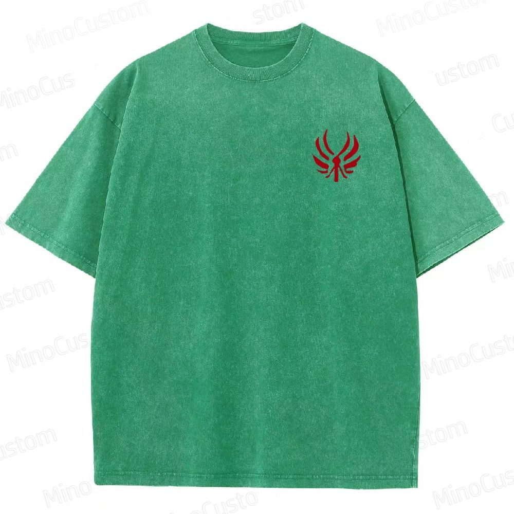 "Red Rising" Inspired Graphic Washed T - Shirt