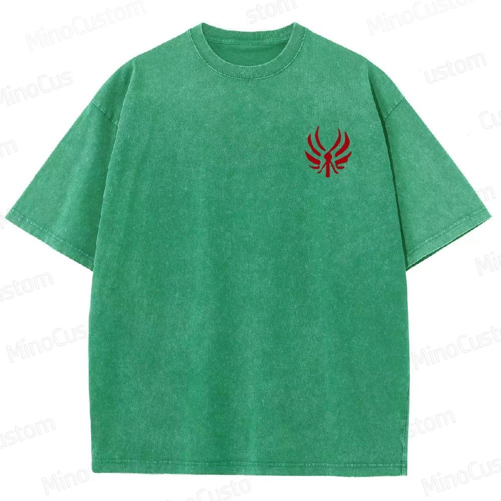 "Red Rising" Inspired Graphic Washed T - Shirt