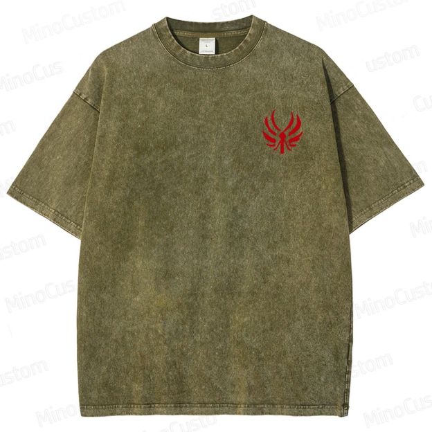 "Red Rising" Inspired Graphic Washed T - Shirt