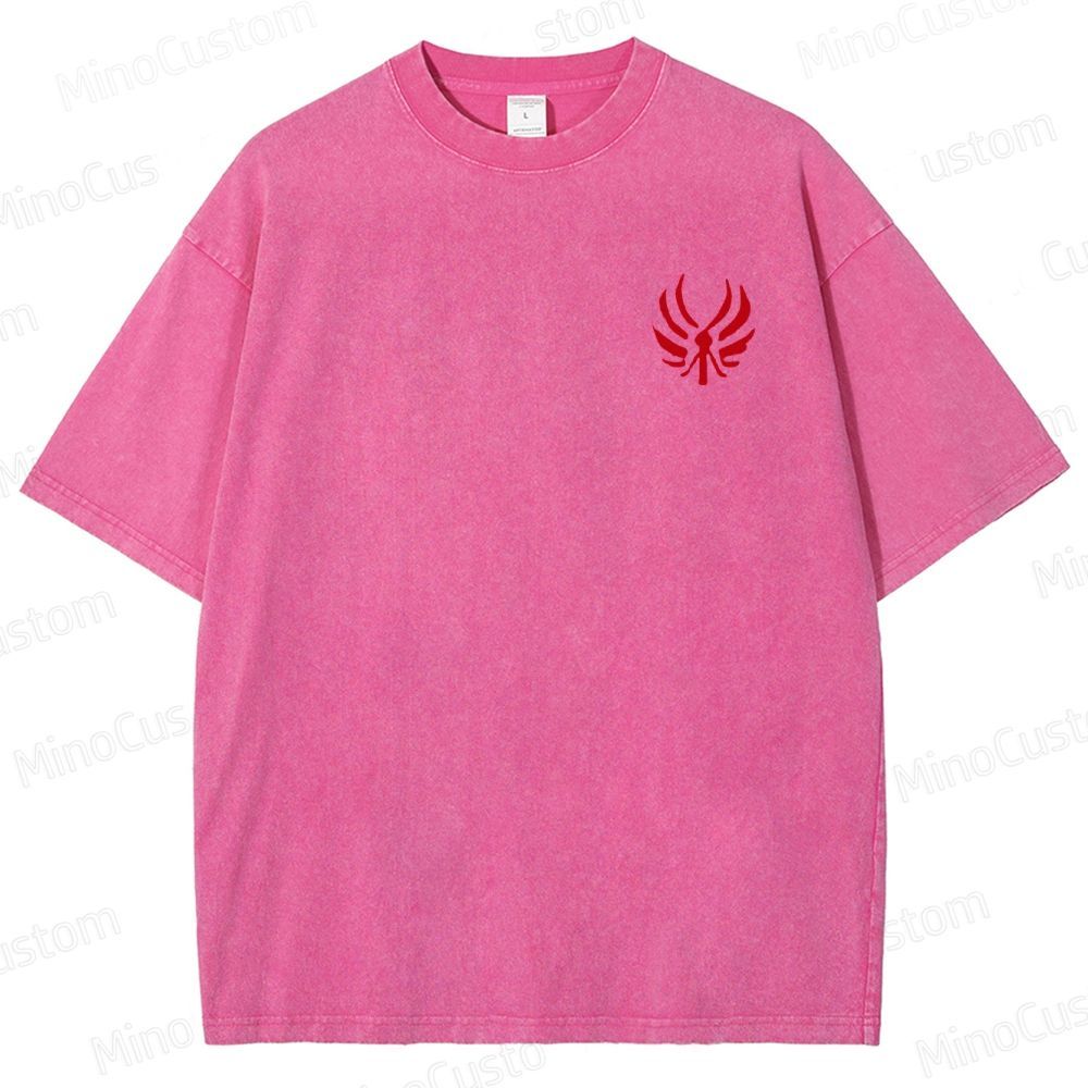 "Red Rising" Inspired Graphic Washed T - Shirt