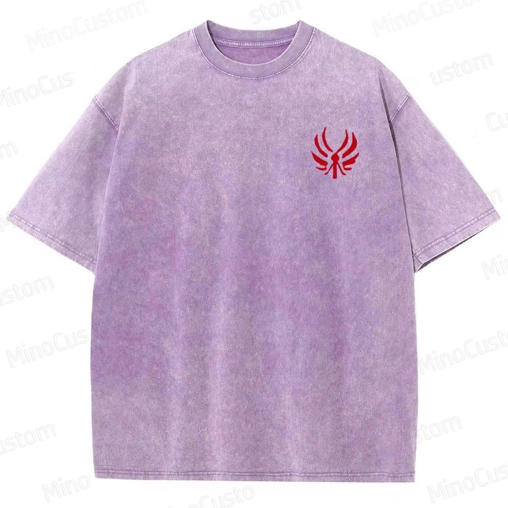 "Red Rising" Inspired Graphic Washed T - Shirt