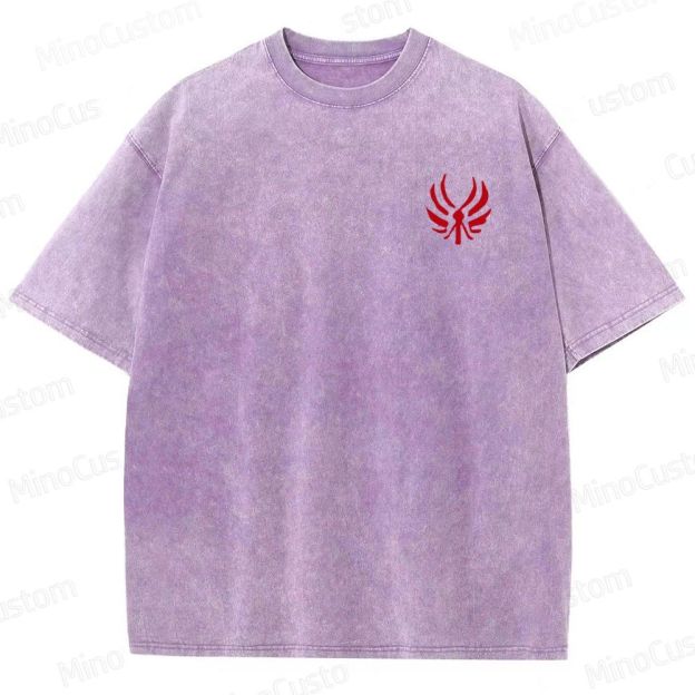 "Red Rising" Inspired Graphic Washed T - Shirt