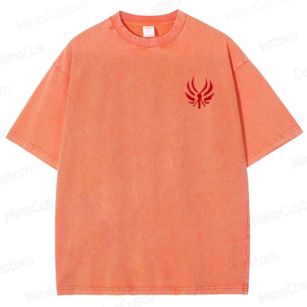 "Red Rising" Inspired Graphic Washed T - Shirt