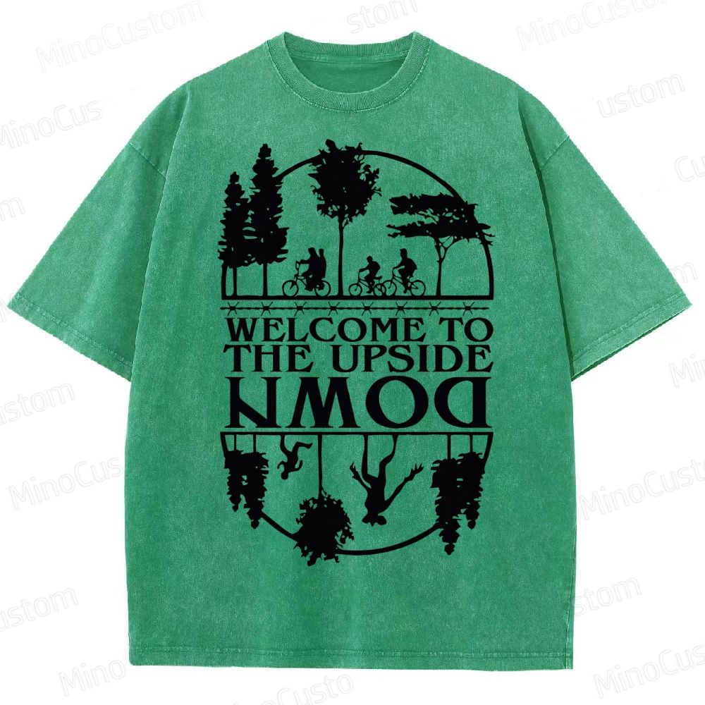 Welcome To The Upside Down Washed T-Shirt 