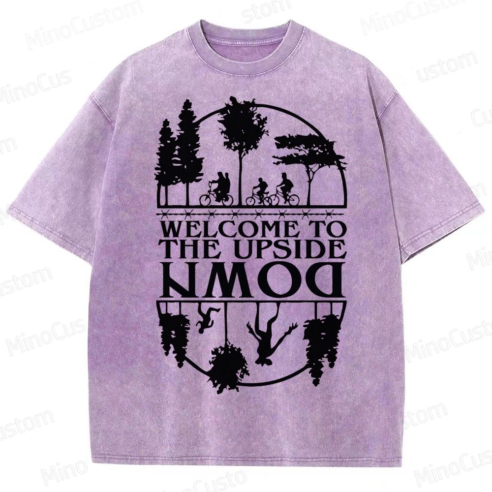 Welcome To The Upside Down Washed T-Shirt 