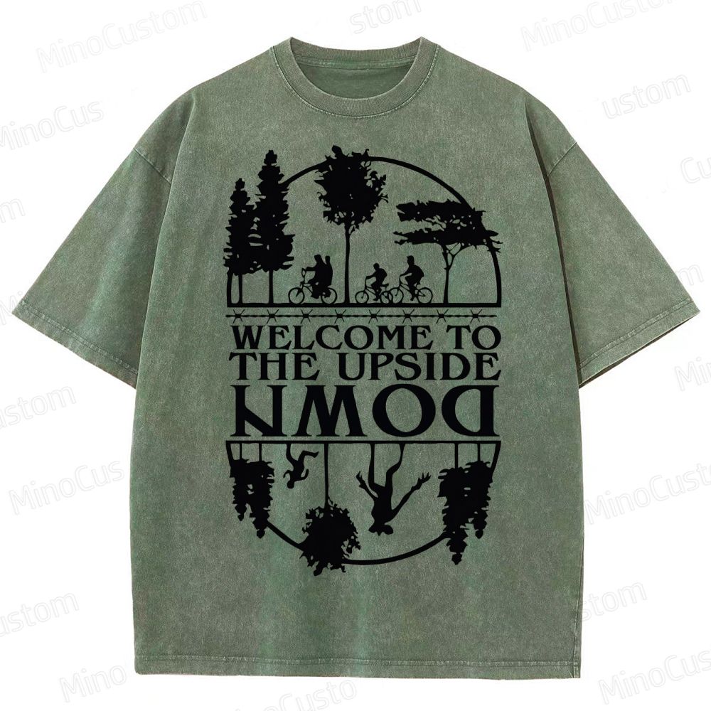 Welcome To The Upside Down Washed T-Shirt 