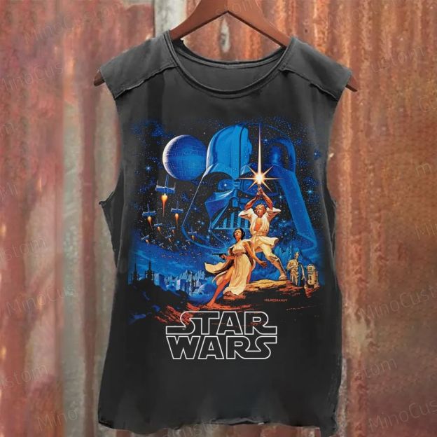 Classic Star Wars Movie Washed Tank Top 