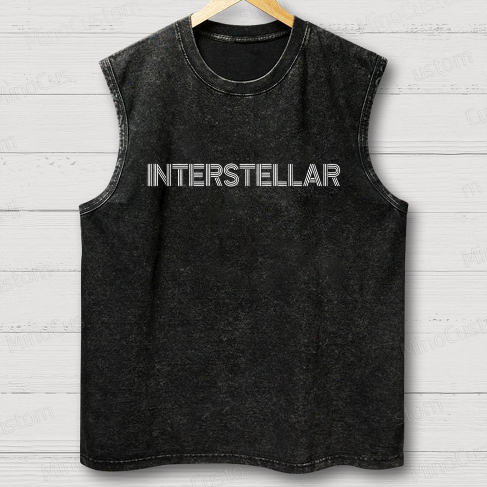 Interstellar Movie Vintage Washed Tank Top