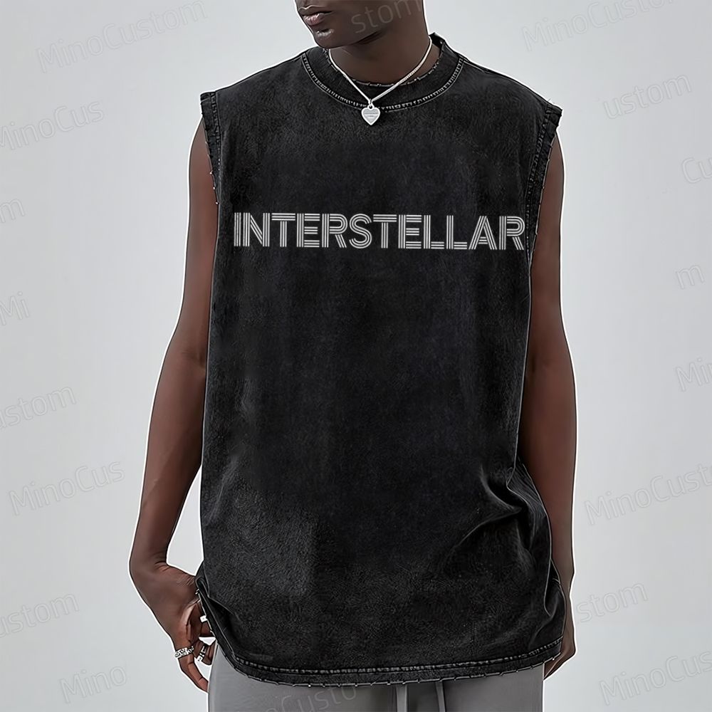 Interstellar Movie Vintage Washed Tank Top