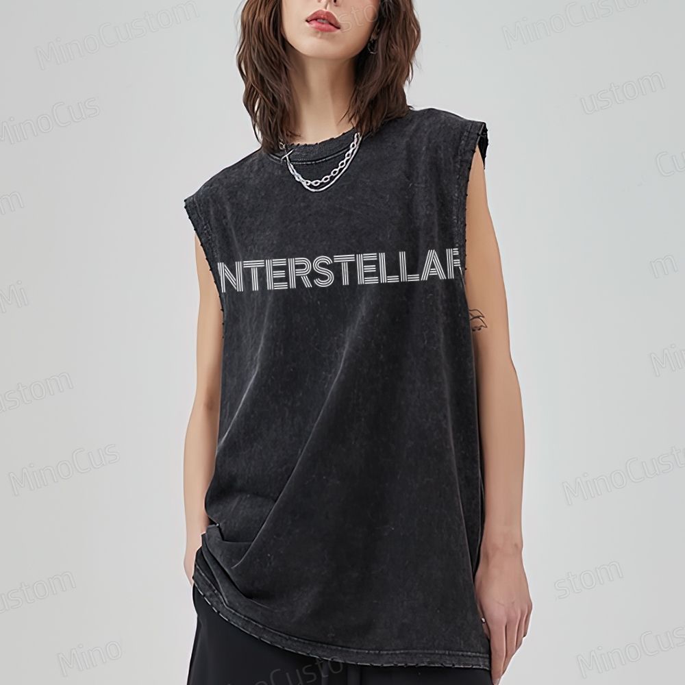 Interstellar Movie Vintage Washed Tank Top