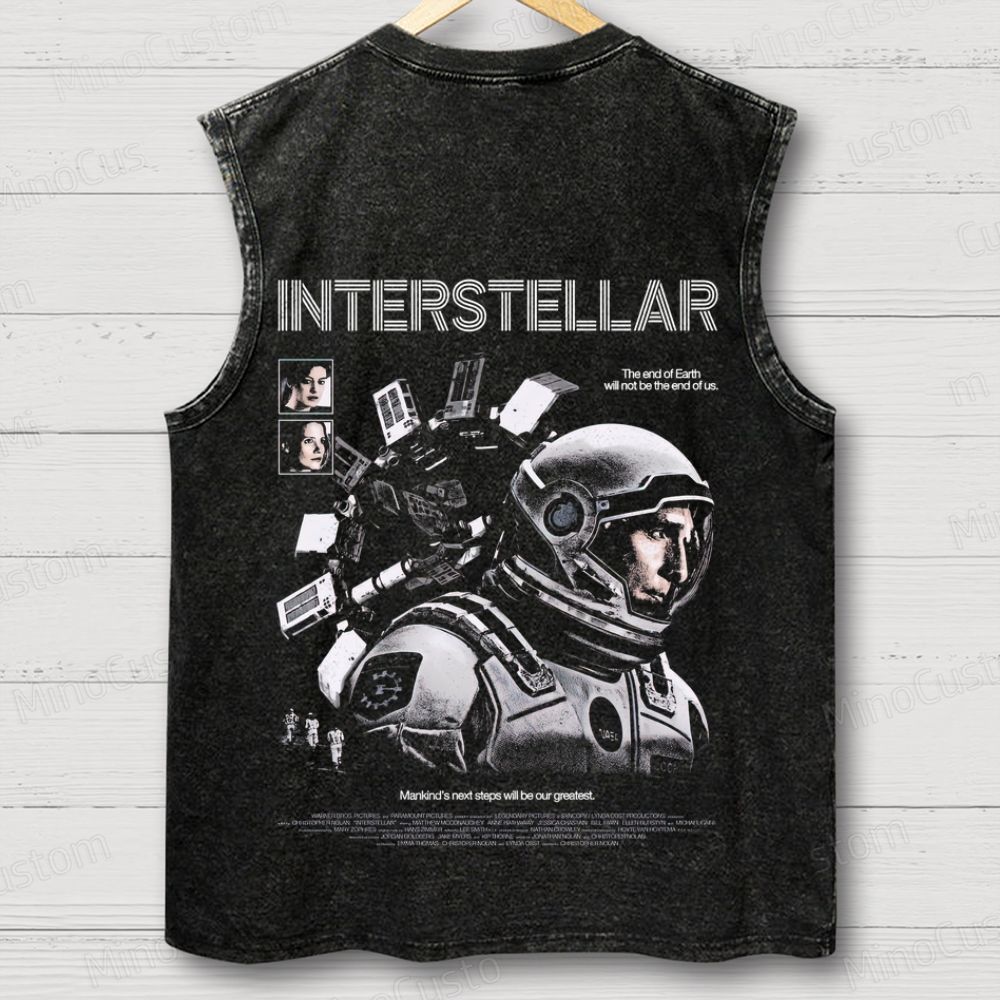 Interstellar Movie Vintage Washed Tank Top