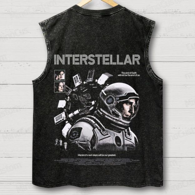 Interstellar Movie Vintage Washed Tank Top