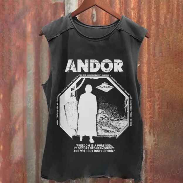 Andor Quote Graphic Washed Tank Top