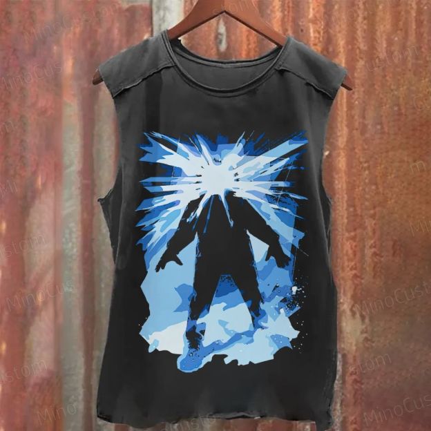 Abstract Energy Figure Washed Tank Top