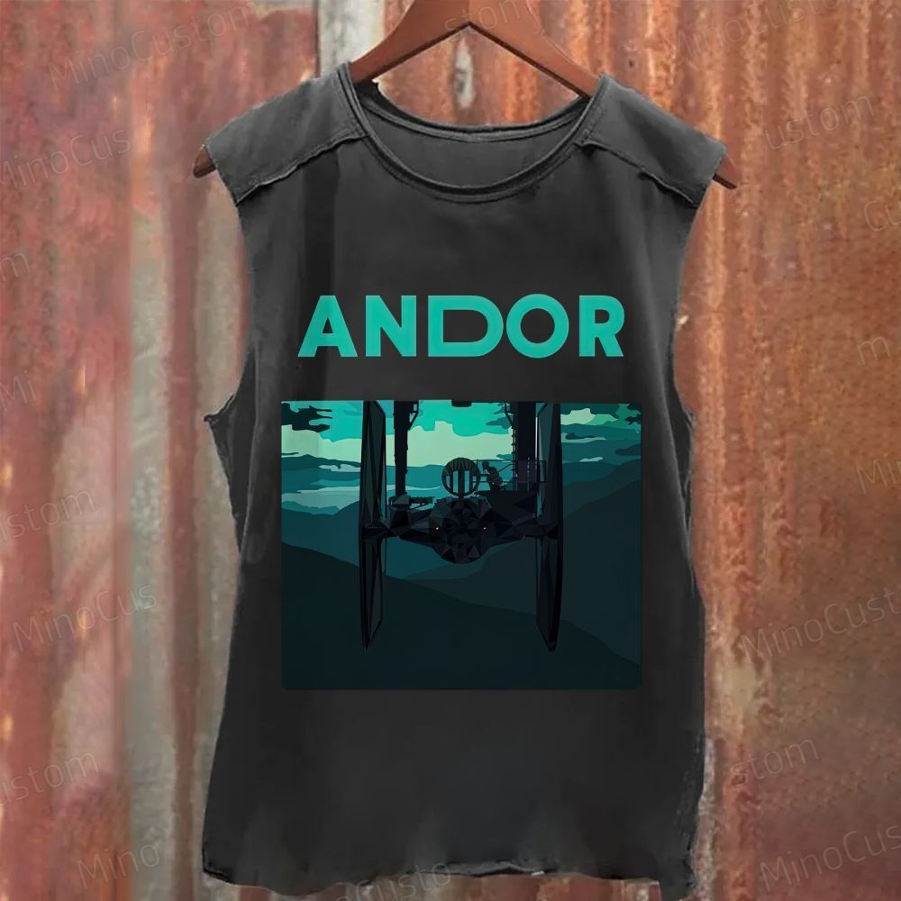 Andor Starship Graphic Washed Tank Top