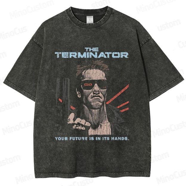 The Terminator "Your Future Is In Its Hands" Graphic Washed T - Shirt