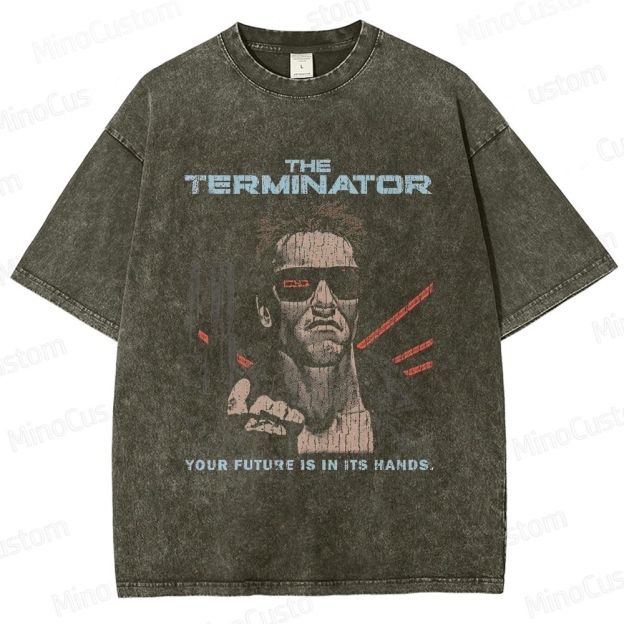 The Terminator "Your Future Is In Its Hands" Graphic Washed T - Shirt