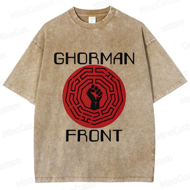 Ghorman Front Graphic Washed T - Shirt