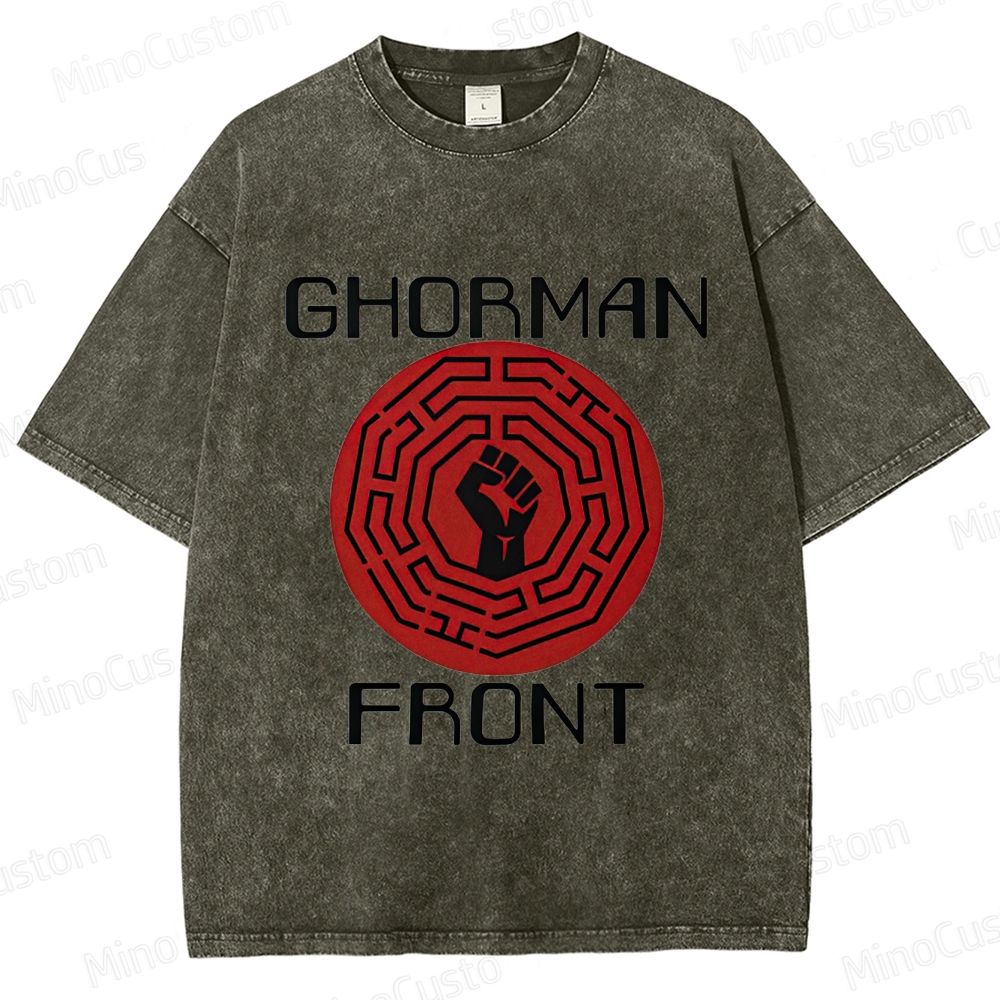 Ghorman Front Graphic Washed T - Shirt