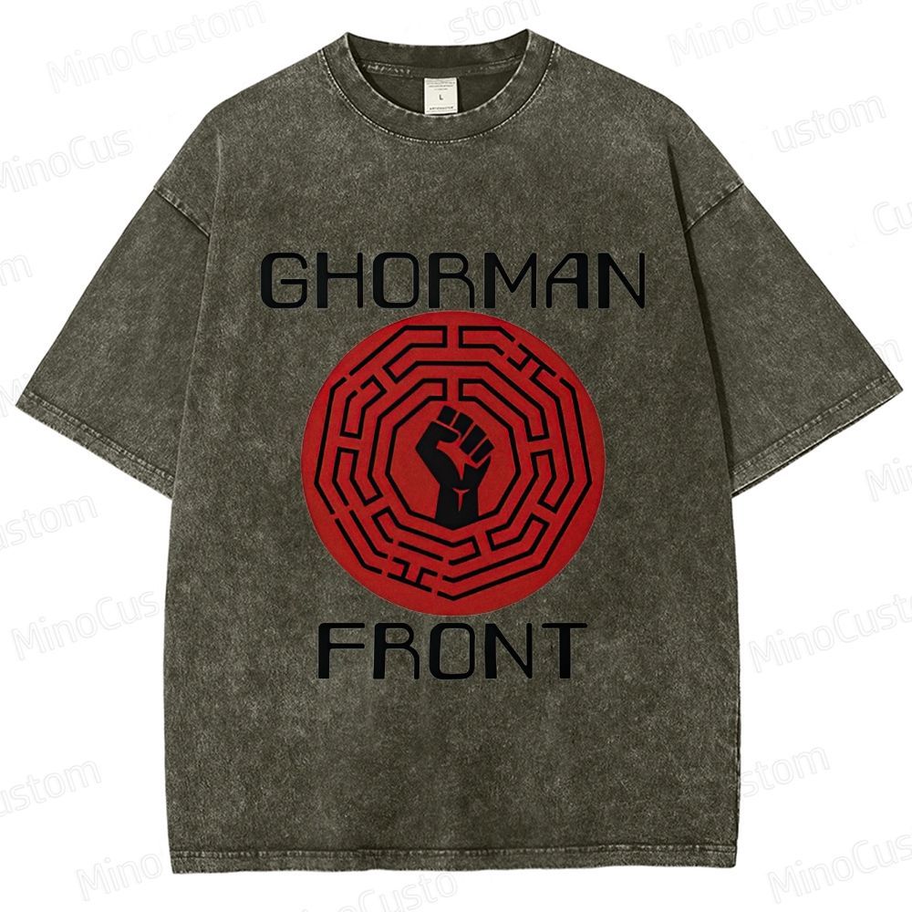 Ghorman Front Graphic Washed T - Shirt