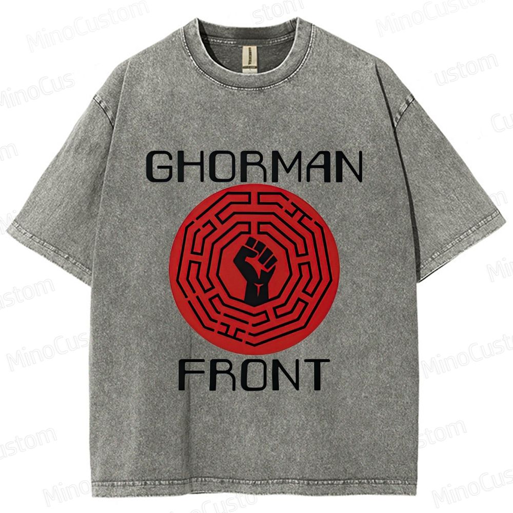 Ghorman Front Graphic Washed T - Shirt