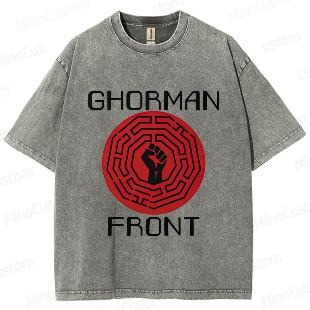 Ghorman Front Graphic Washed T - Shirt