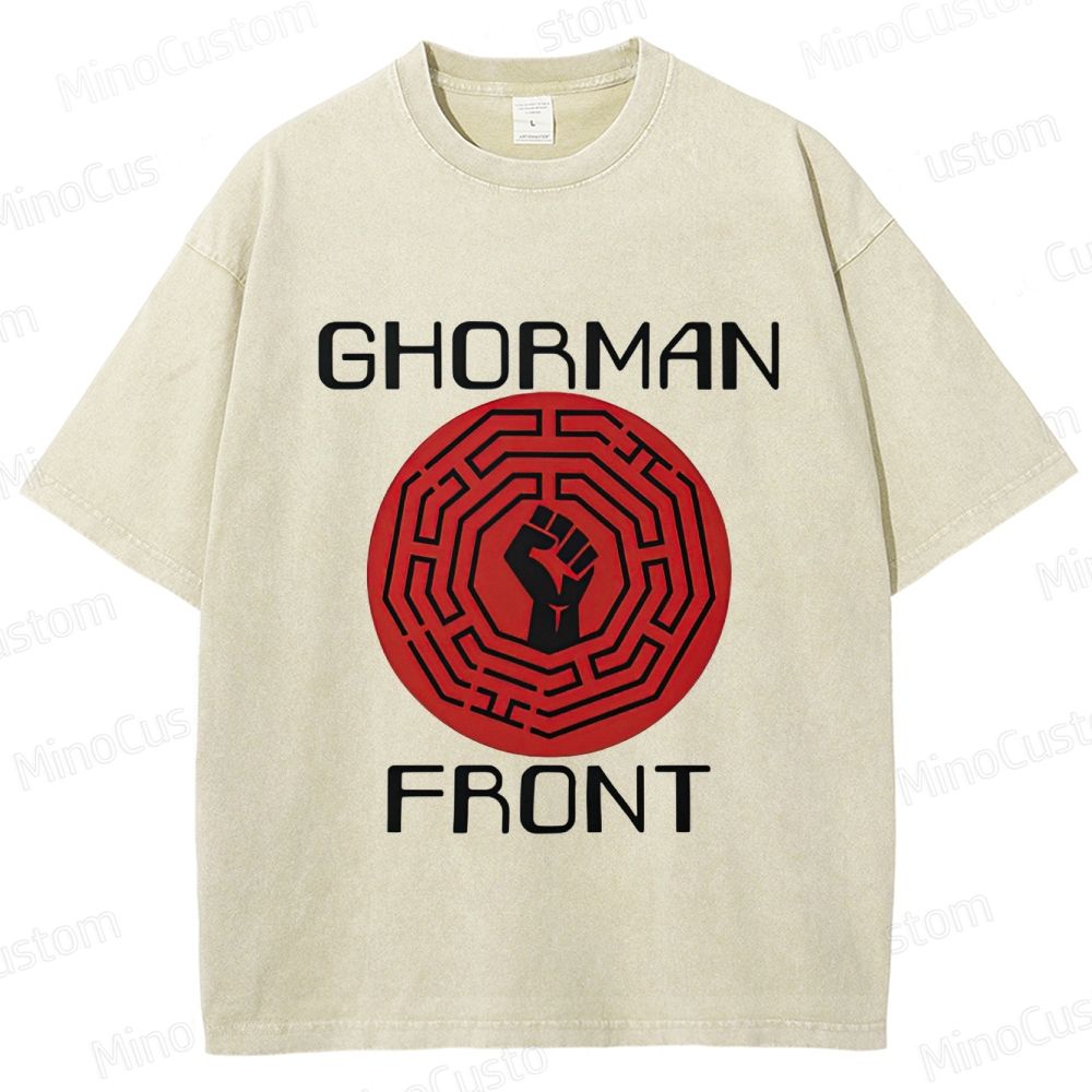 Ghorman Front Graphic Washed T - Shirt
