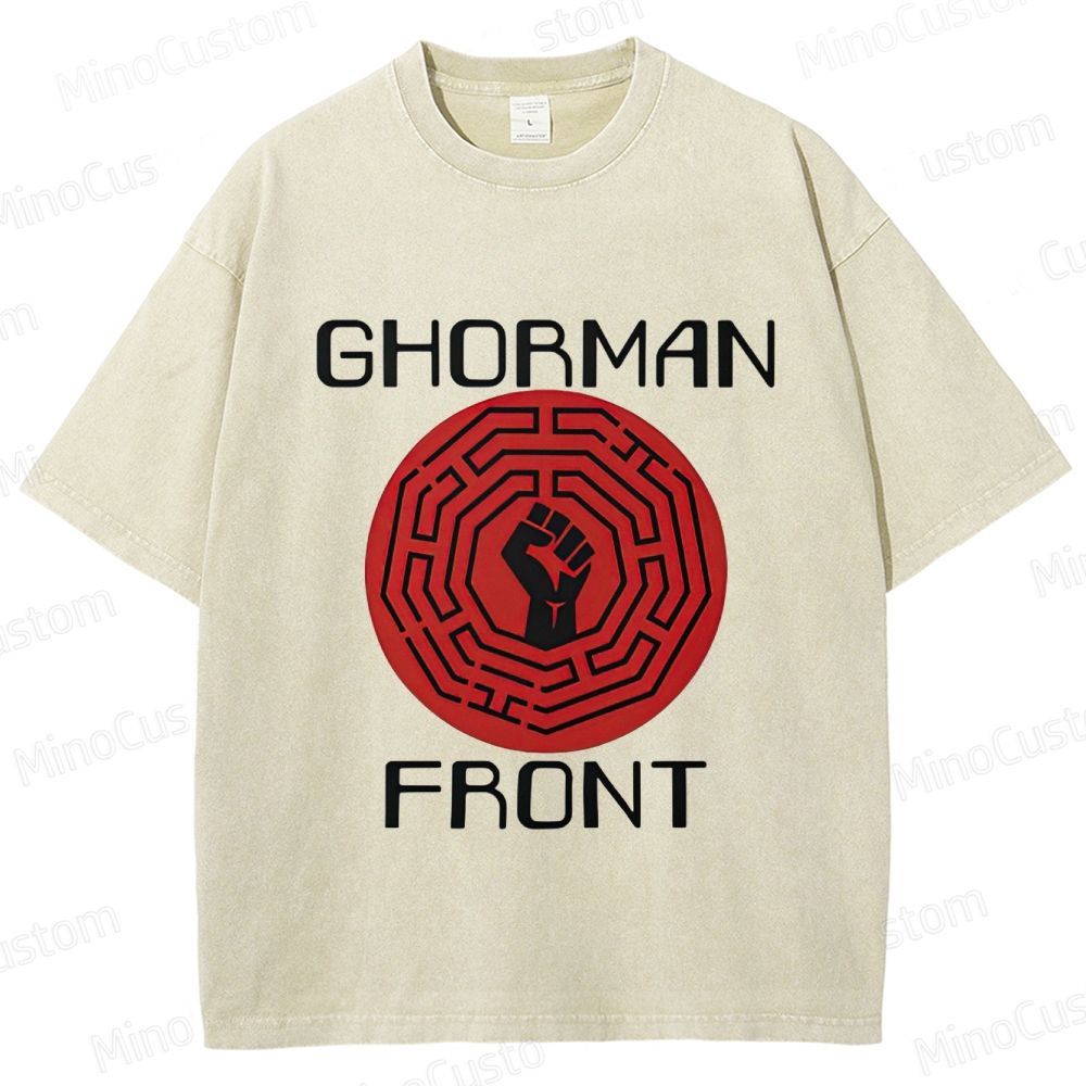Ghorman Front Graphic Washed T - Shirt