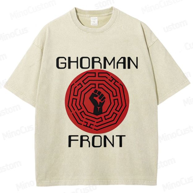 Ghorman Front Graphic Washed T - Shirt
