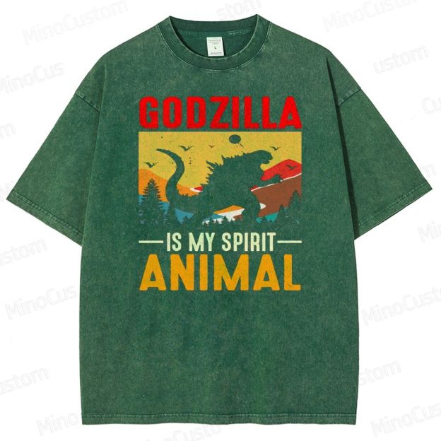 Dinosaur Is My Spirit Animal Nerd Washed T-Shirt 